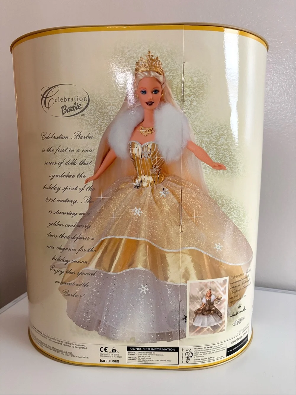 NIB 2000 Celebration Barbie Doll Special Edition Holiday Gold Dress Mattel